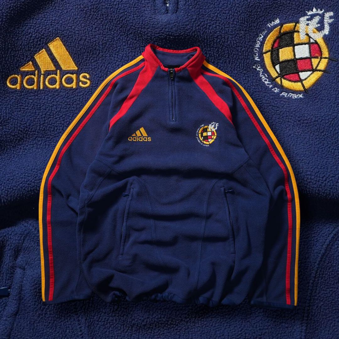 00s adidas スペイン代表 FEF ハーフジップフリース 短丈 y2k