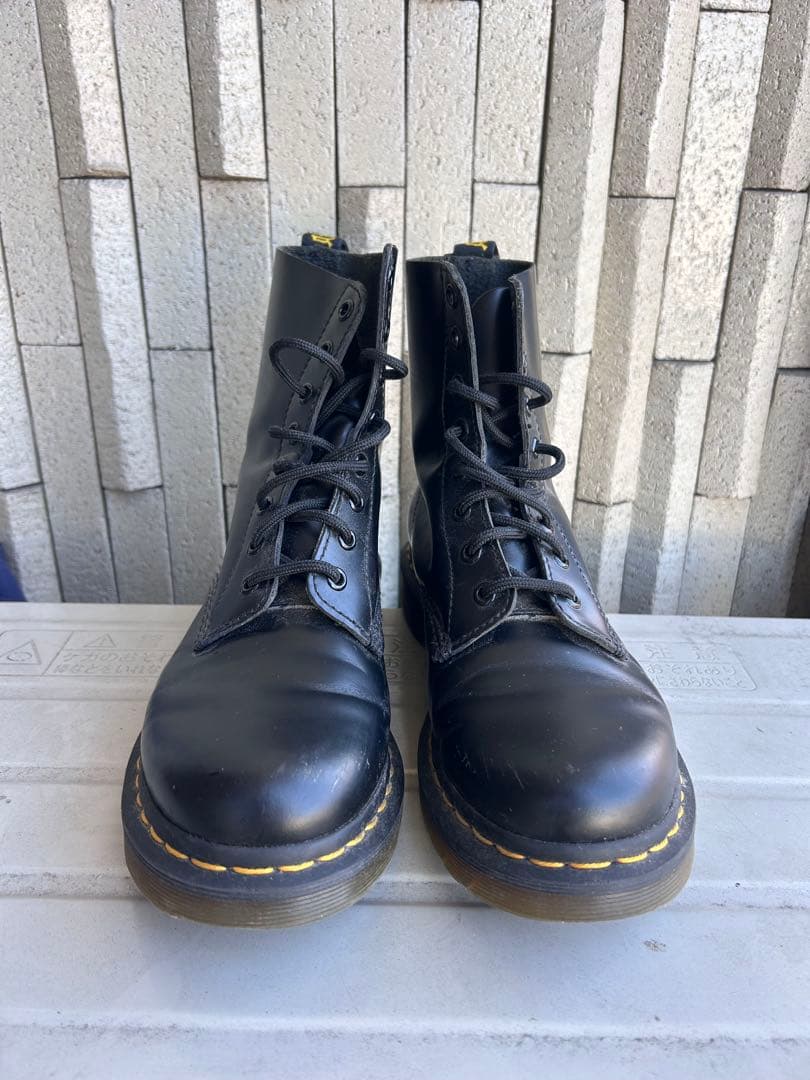 Dr. Martens ブラックレザーブーツ draw drawers トート