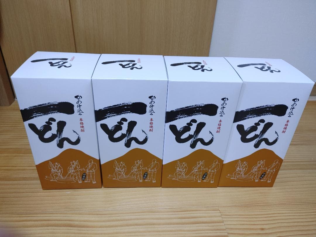 限定焼酎　一どん　25度　4本　かめ仕込み プレミア焼酎 芋焼酎　杜氏の里　笠沙