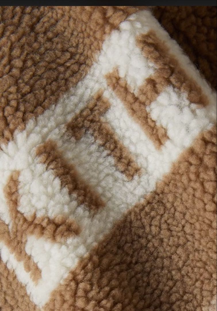 くろべーKITHフーディーボアプルオーバーXLフリースロゴ総柄