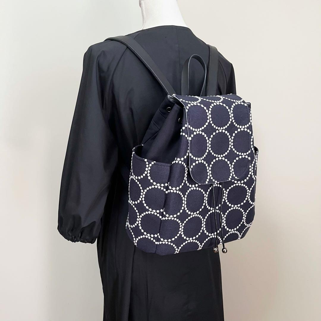 ミナペルホネン　ハンドメイド　リュック　smile flower