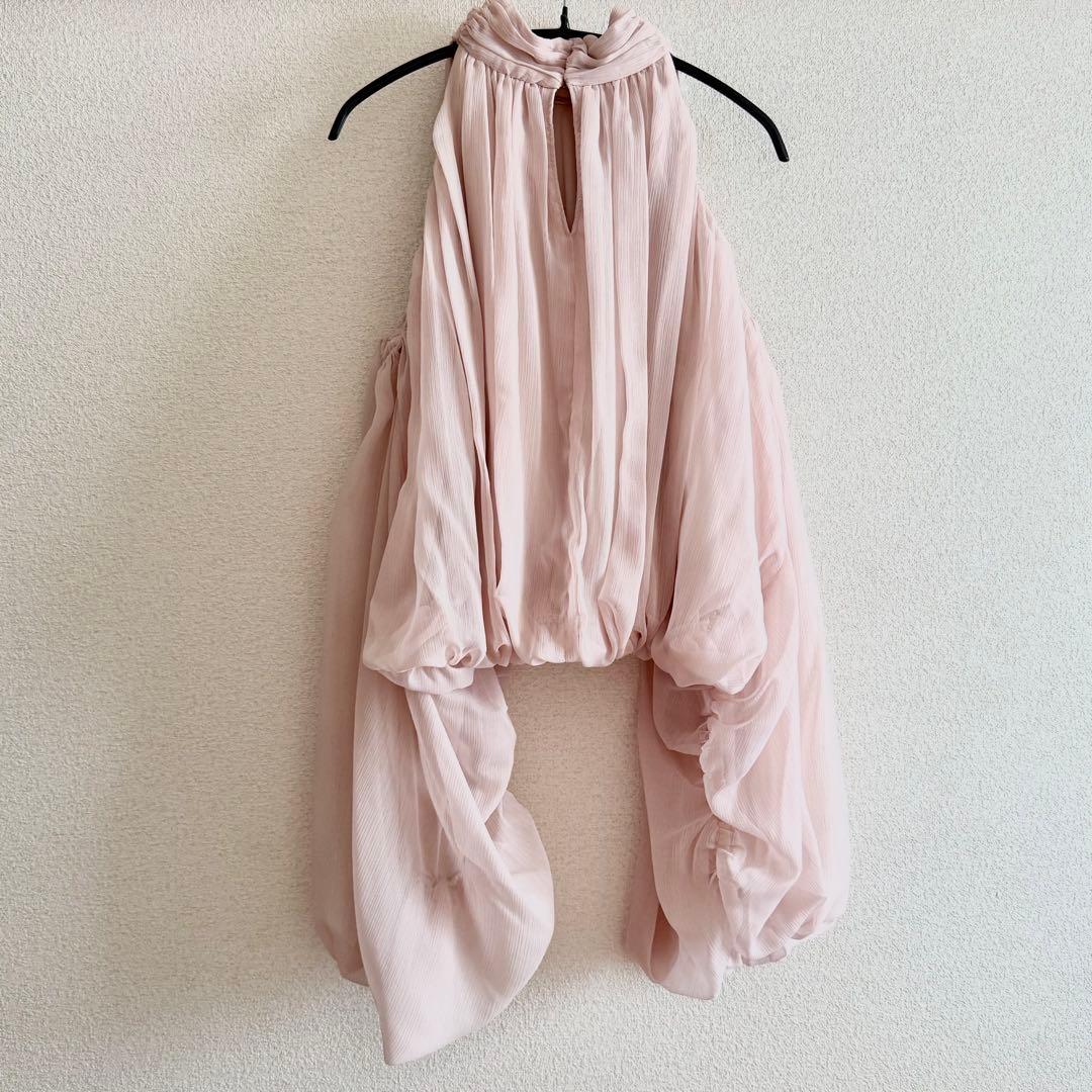 anuans シフォンボリュームブラウス PBEG