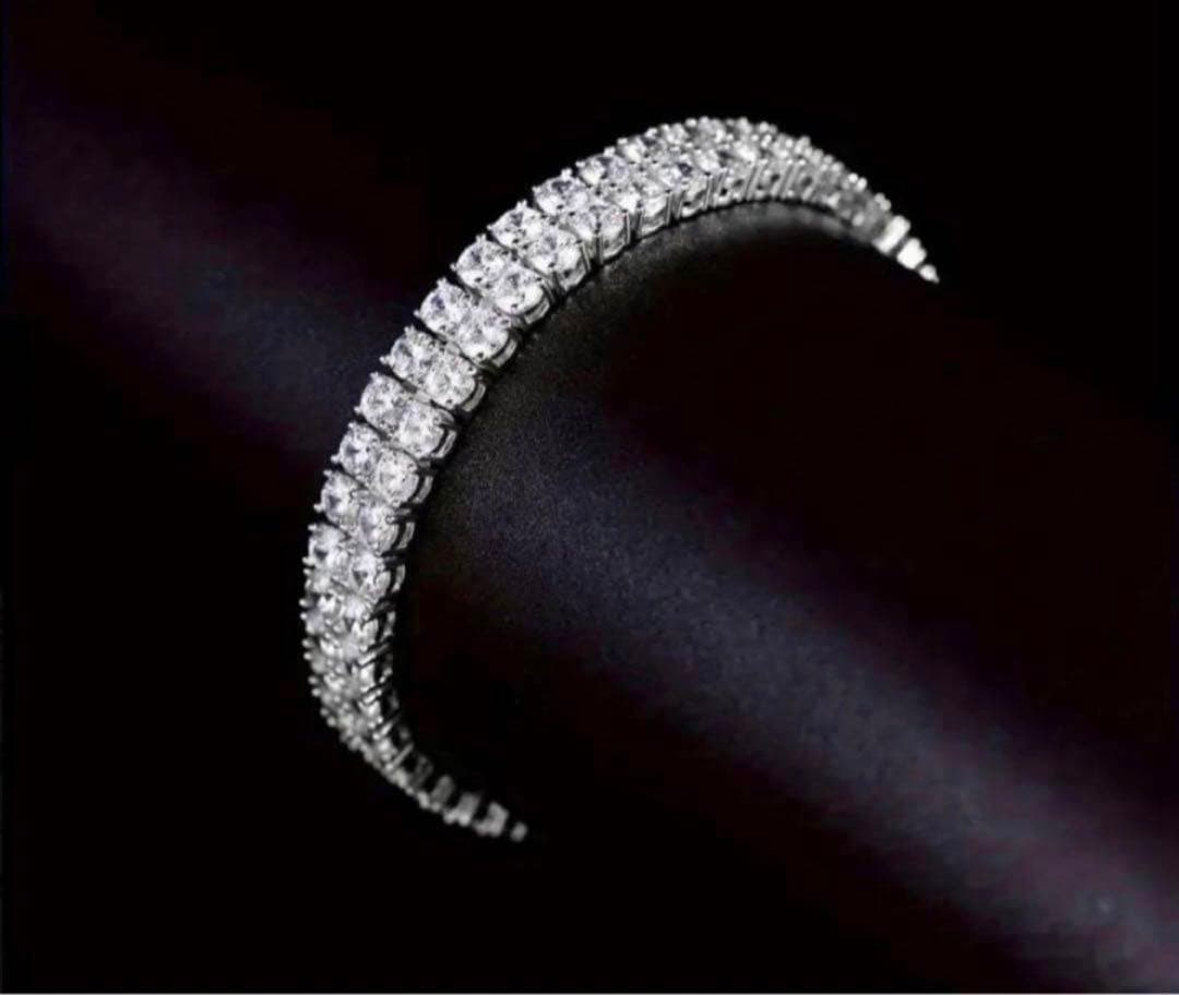 【残りわずか】2層モアサナイト ブレス S925 VVS1 輝き別格