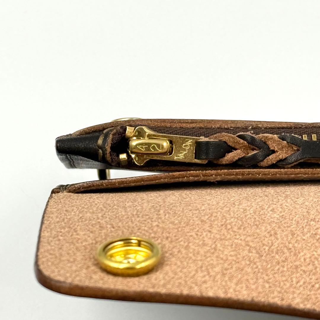 トラッカーウォレット(ブラック)サドルレザー　タロンジッパー　ヴィンテージタイプ