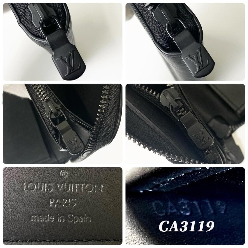 極美品 ルイヴィトン モノグラム シャドウ ジッピーウォレットヴェルティカル 黒