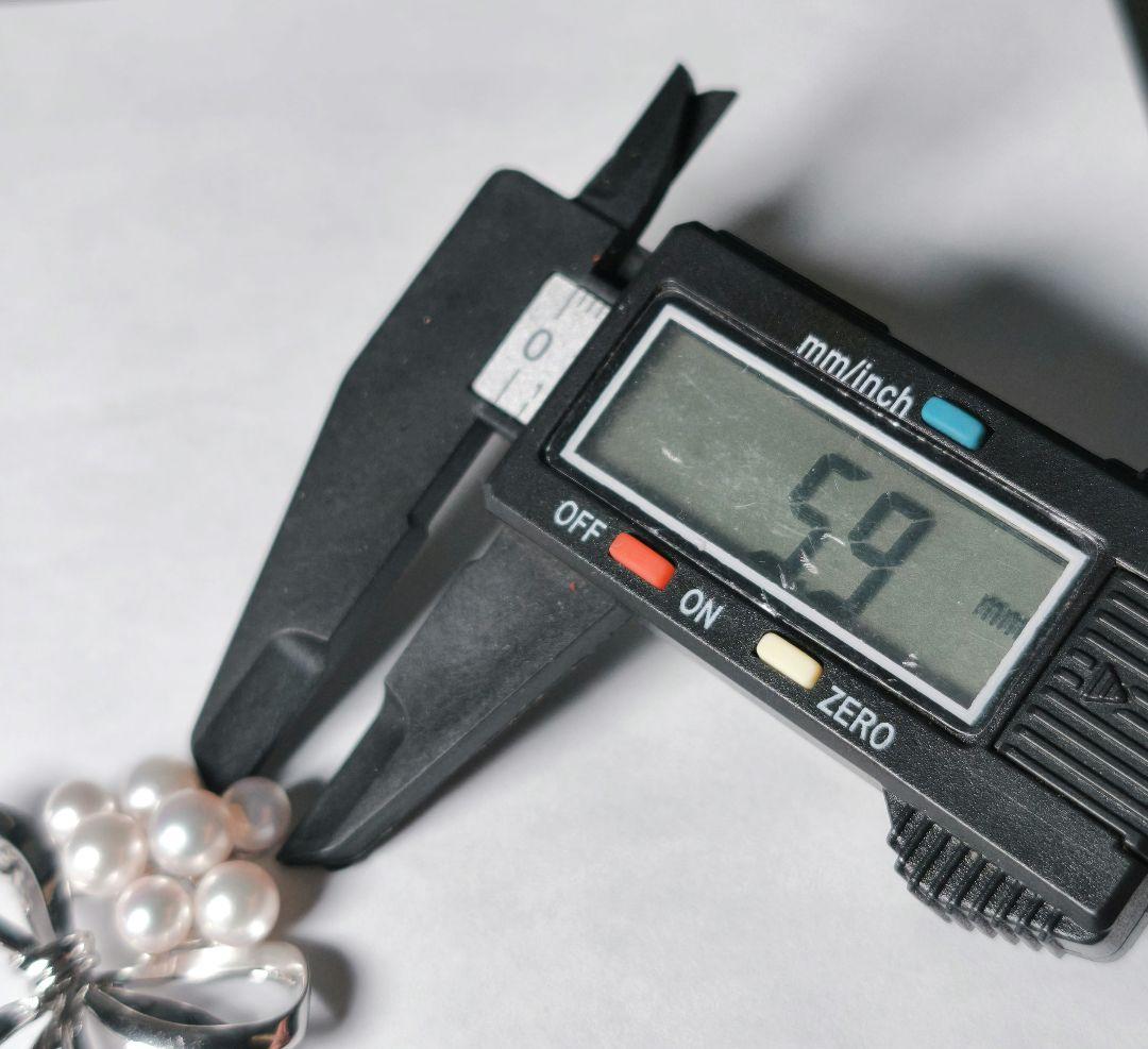 【美品 最高級】ミキモト ブローチ パール リボン 7珠 皇室御用達 正規品