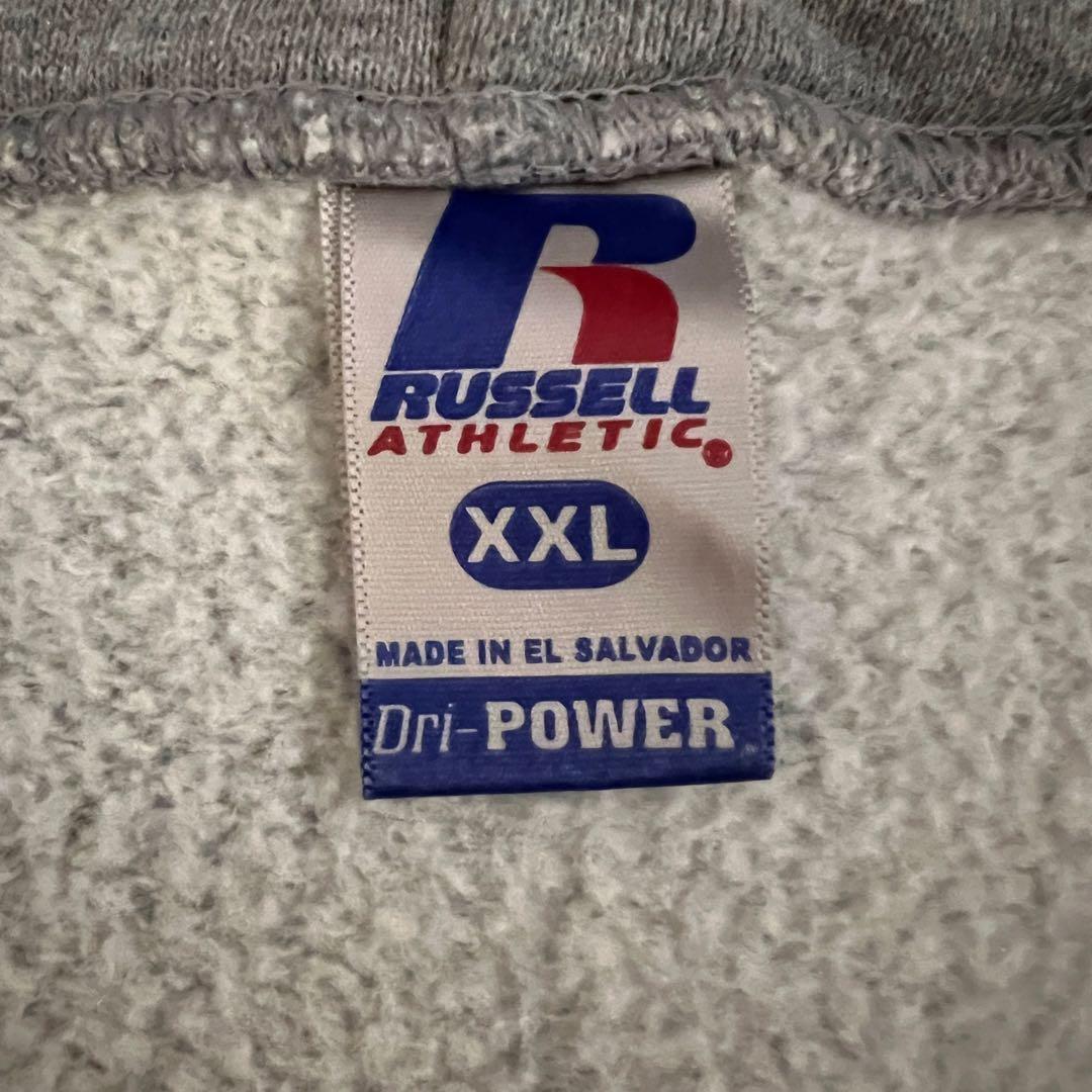 【即購入可】00sラッセルアスレチック無地グレージップパーカーヘビーウェイト