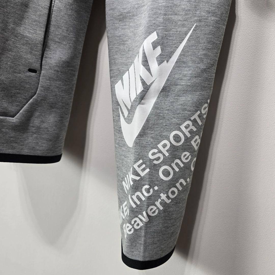 NIKE　テック　フリース　フルジップ　フーディー　パーカー　M　グレー　古着