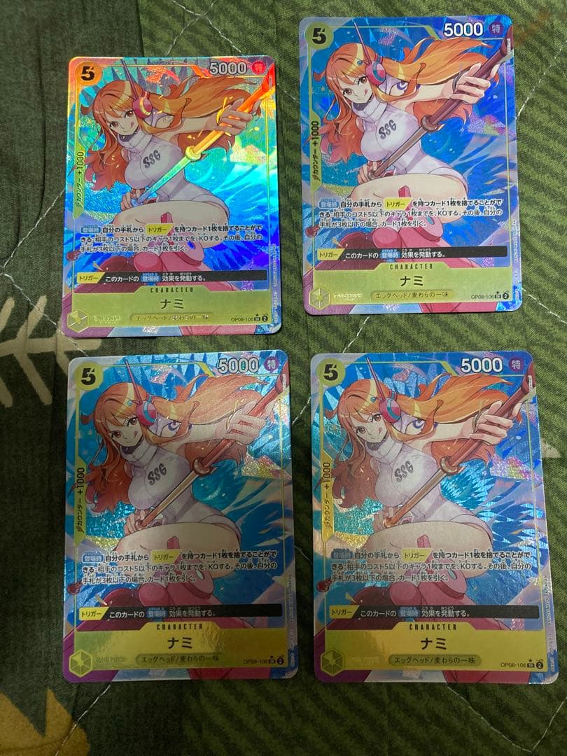 ナミ　OP08 sr パラレル　4枚セット　ワンピースカード