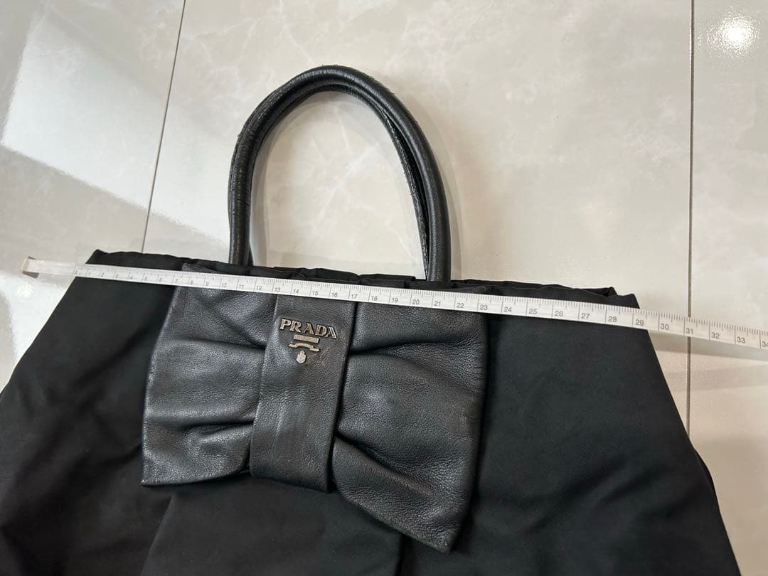 ★値下げ★　PRADA　ハンドバッグ　プラダ　リボン　トートバッグ　ナイロン