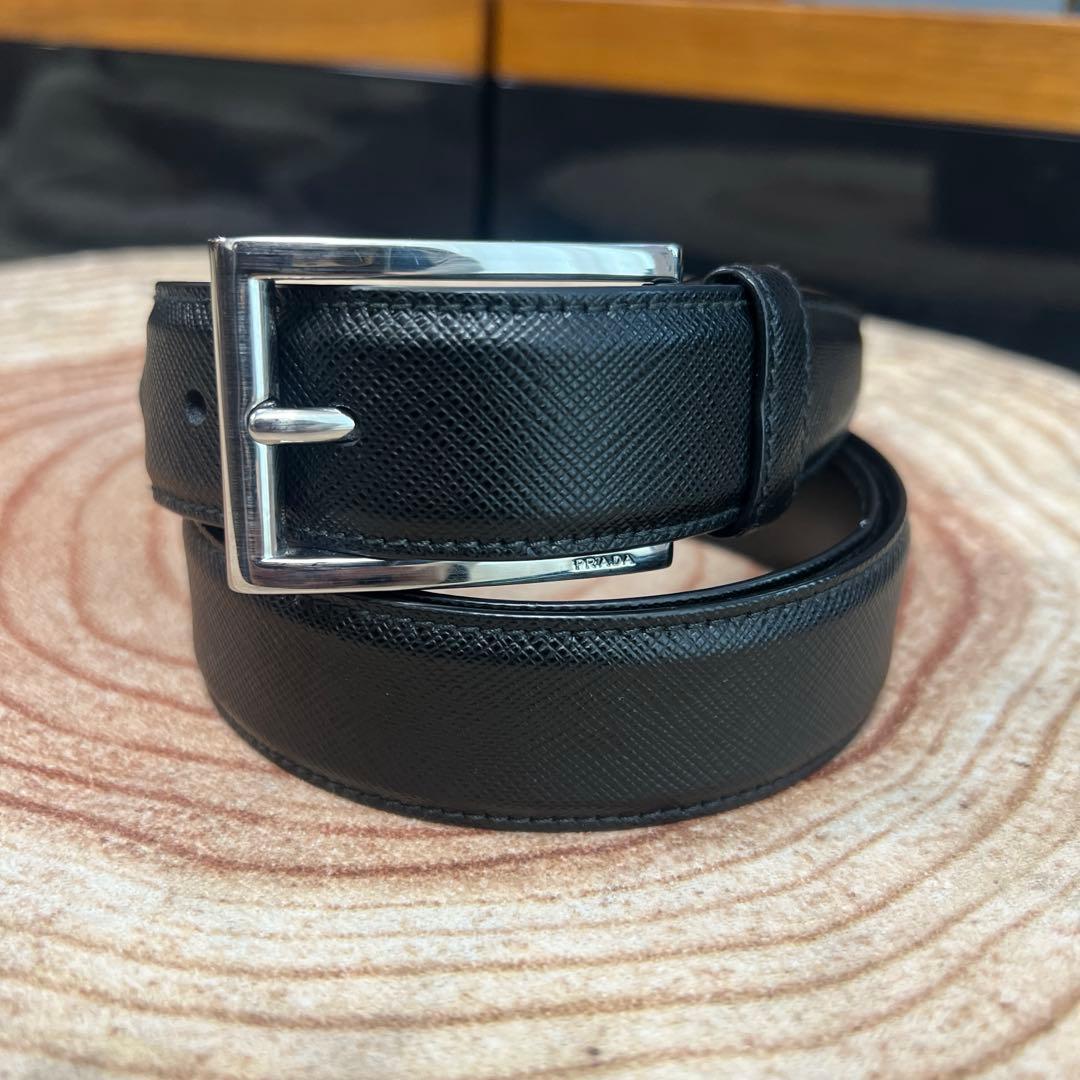 PRADAレザーピンバックルベルト2CC001 プラダ　ビジネス