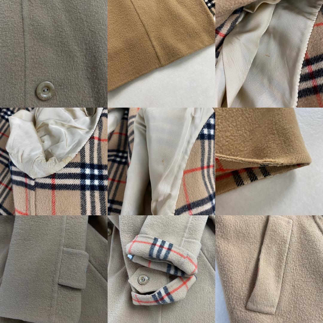 バーバリー　チェスターコート　ダブルフェイス　ノバチェック　ベージュ　ウール