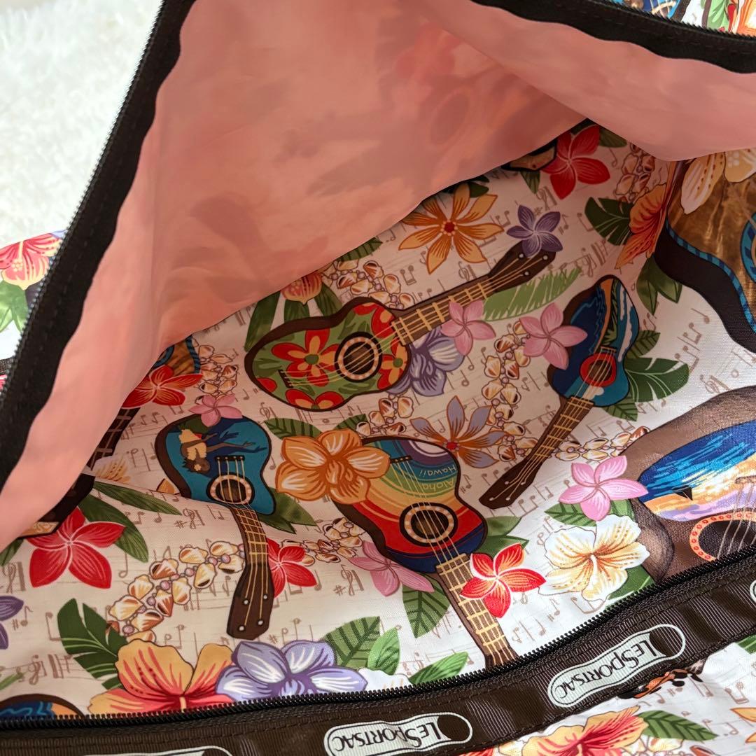 ハワイ限定 レスポートサック ボストンバッグ ウクレレ柄