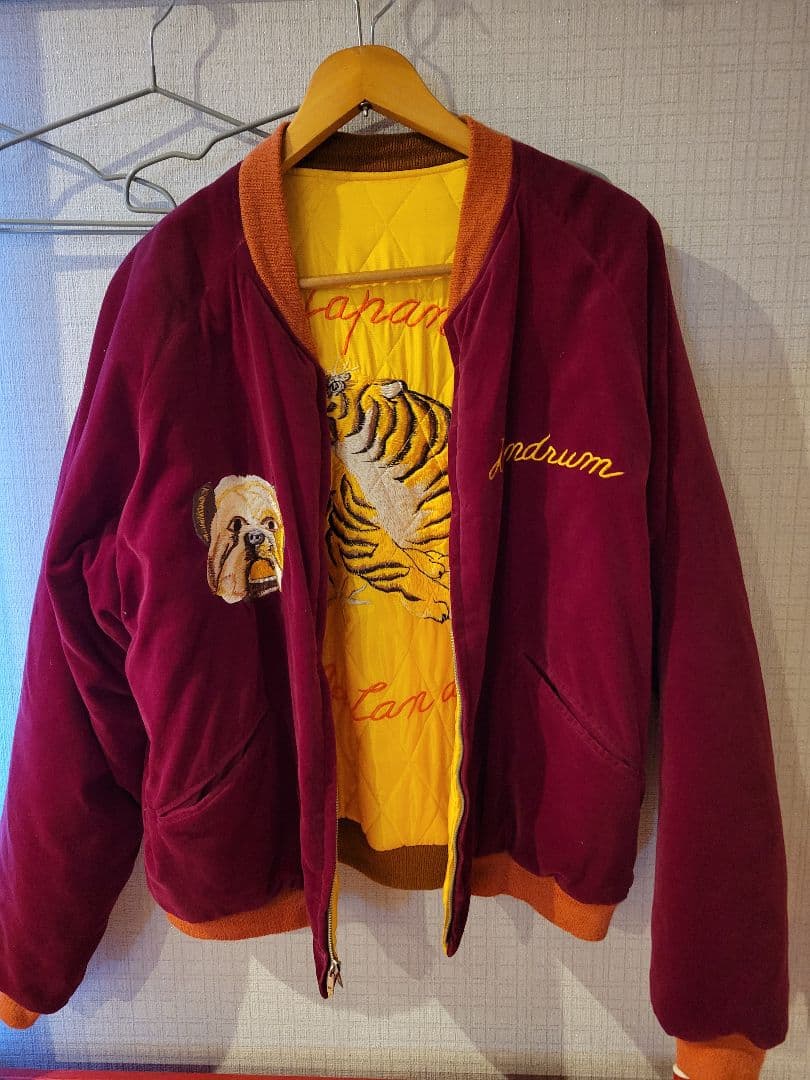 港商 ブルドッグ スカジャン 別珍東洋エンタープライズ　特大