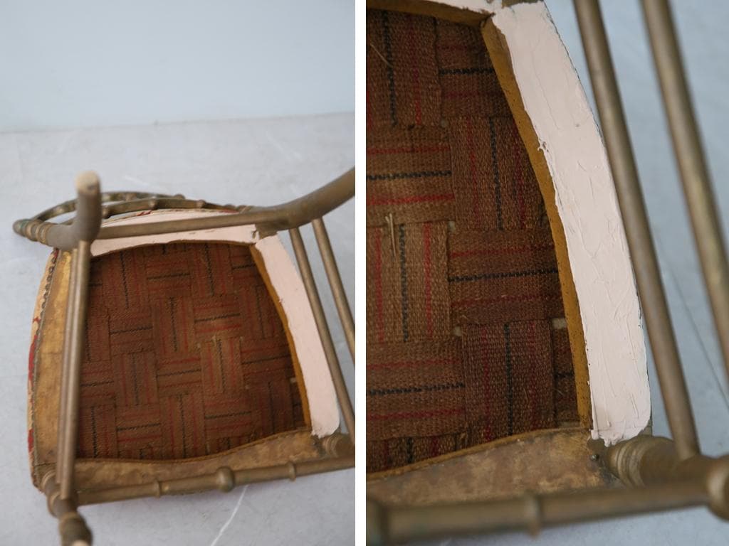 フランスアンティーク木製ナポレオンチェア/ダイニングイス/サロン90-120-2