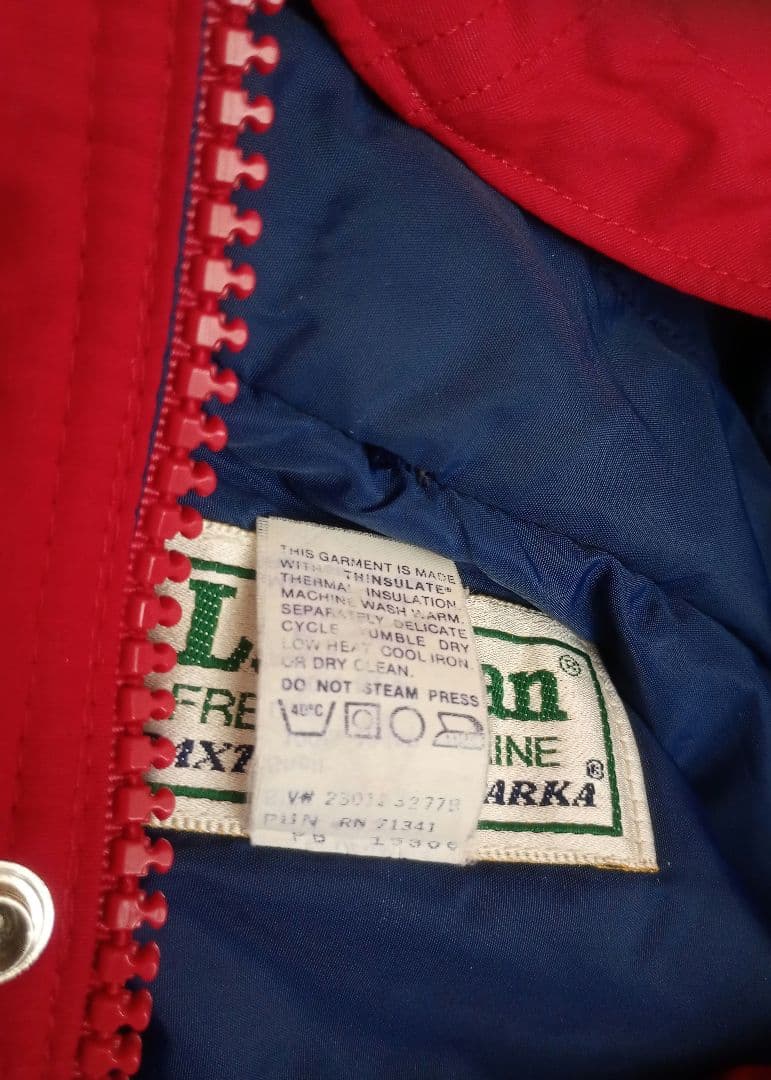ジャケット・アウター 80S L.L.BEAN/BAXTER STATE PARKA/RED/XL