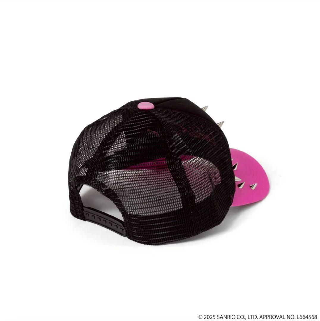 黒　9090 girl HELLO KITTY Studded Mesh Cap