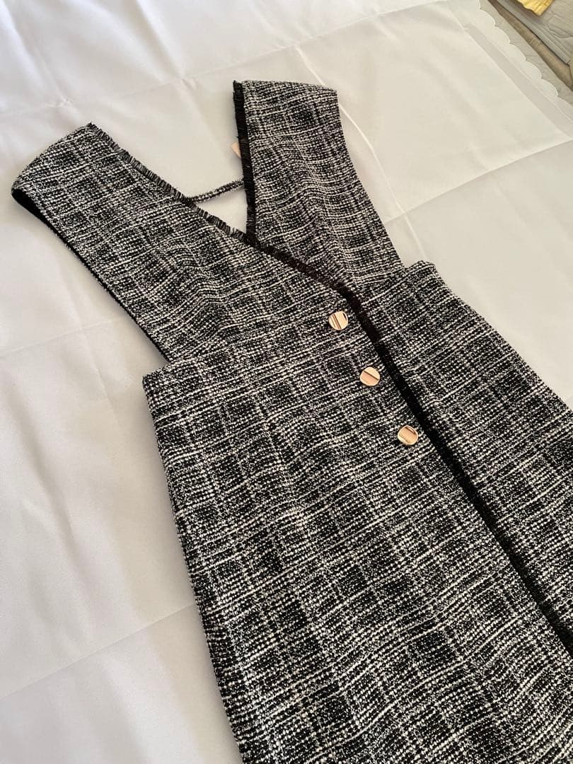 【Apuweiser-riche】ラップツイードジャンスカ