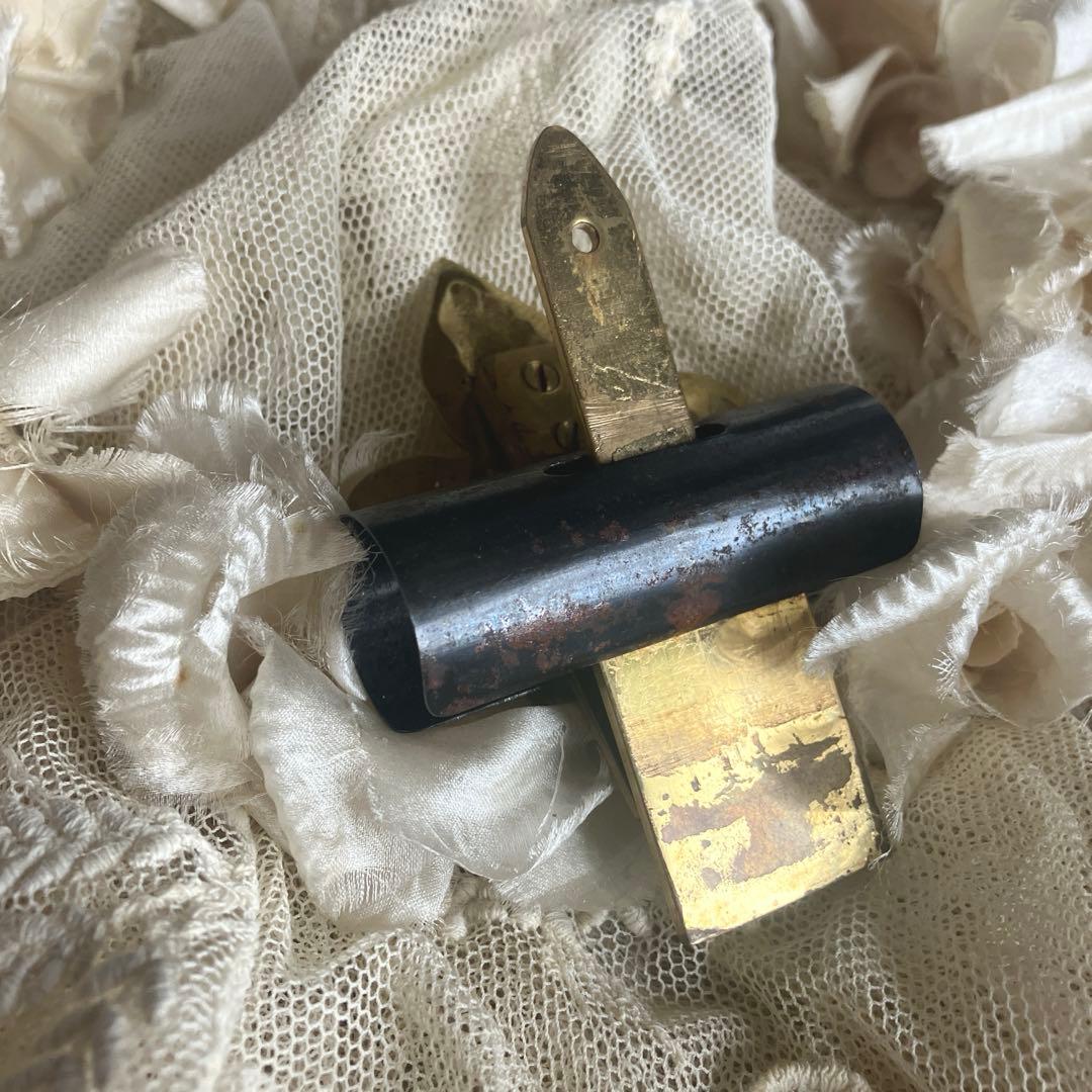 フランスアンティークペーパークリップ　百合の紋章　百合の花　希少