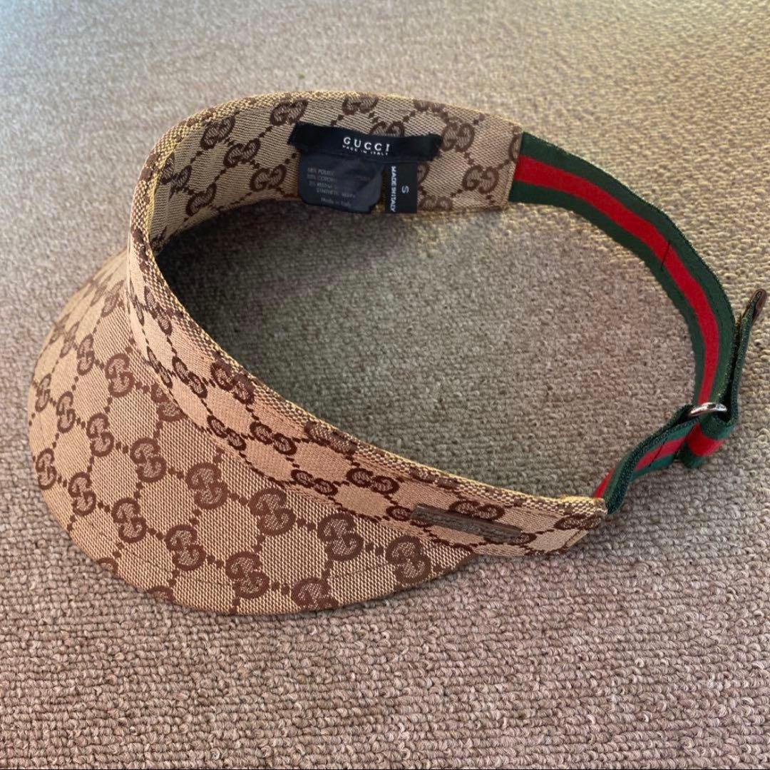 GUCCI GGパターン サンバイザー ベージュ