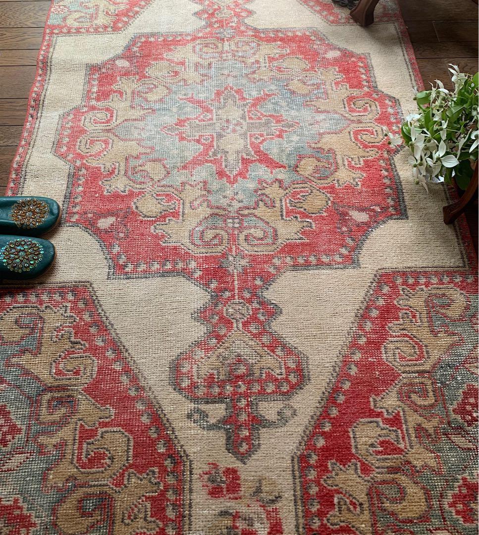 リリー　プロフ必読^ - ^様　アヴァノスラグ　トルコヴィンテージラグ