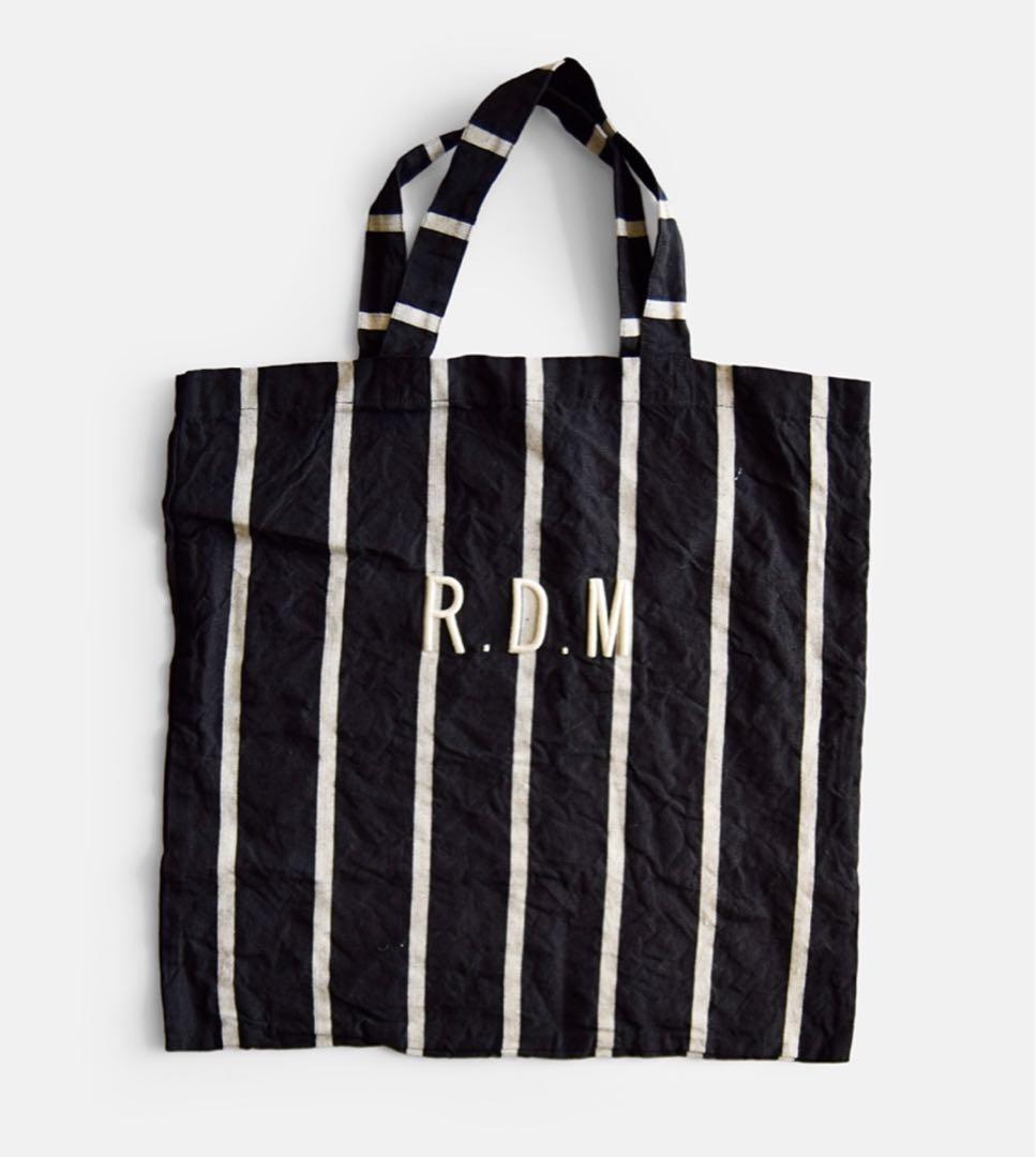 R&D.M.Co エコバッグ レタードバッグ 黒×白 オールドマンズテーラー