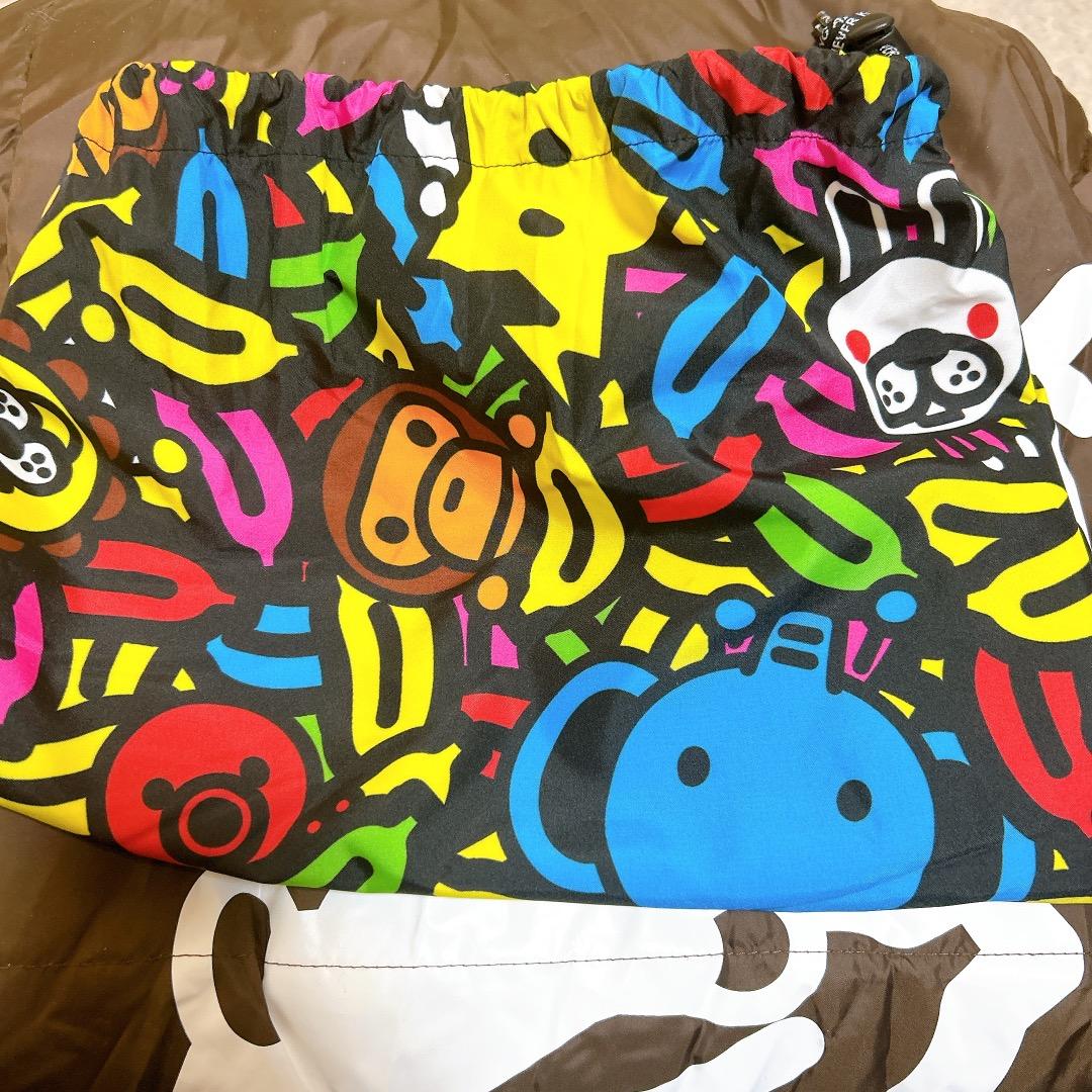 極美品 A BATHING APE ベビーカーカバー ダウン リバーシブル