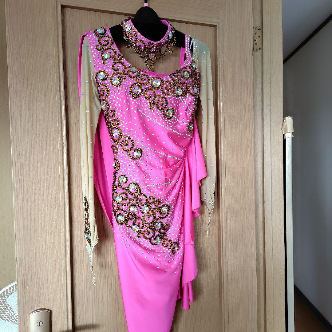 社交ダンス用ピンクラテンドレス