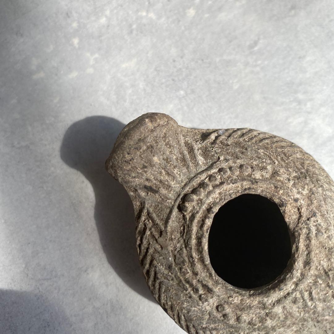 古代ローマ　アンティークオイルランプ　テコラッタ　8cm 48g