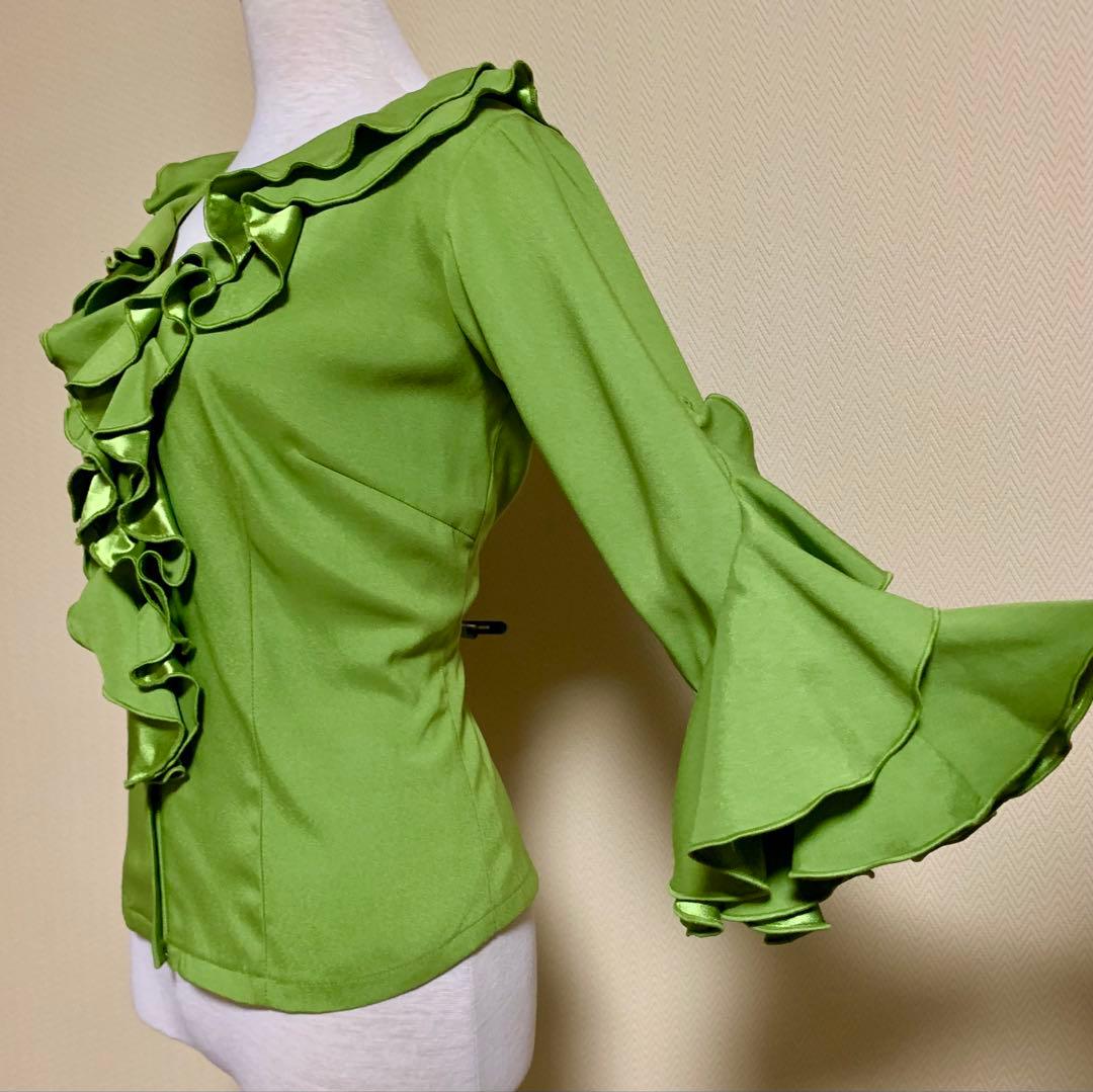 フラメンコ衣装　ソニアジョーンズフリルブラウス　M