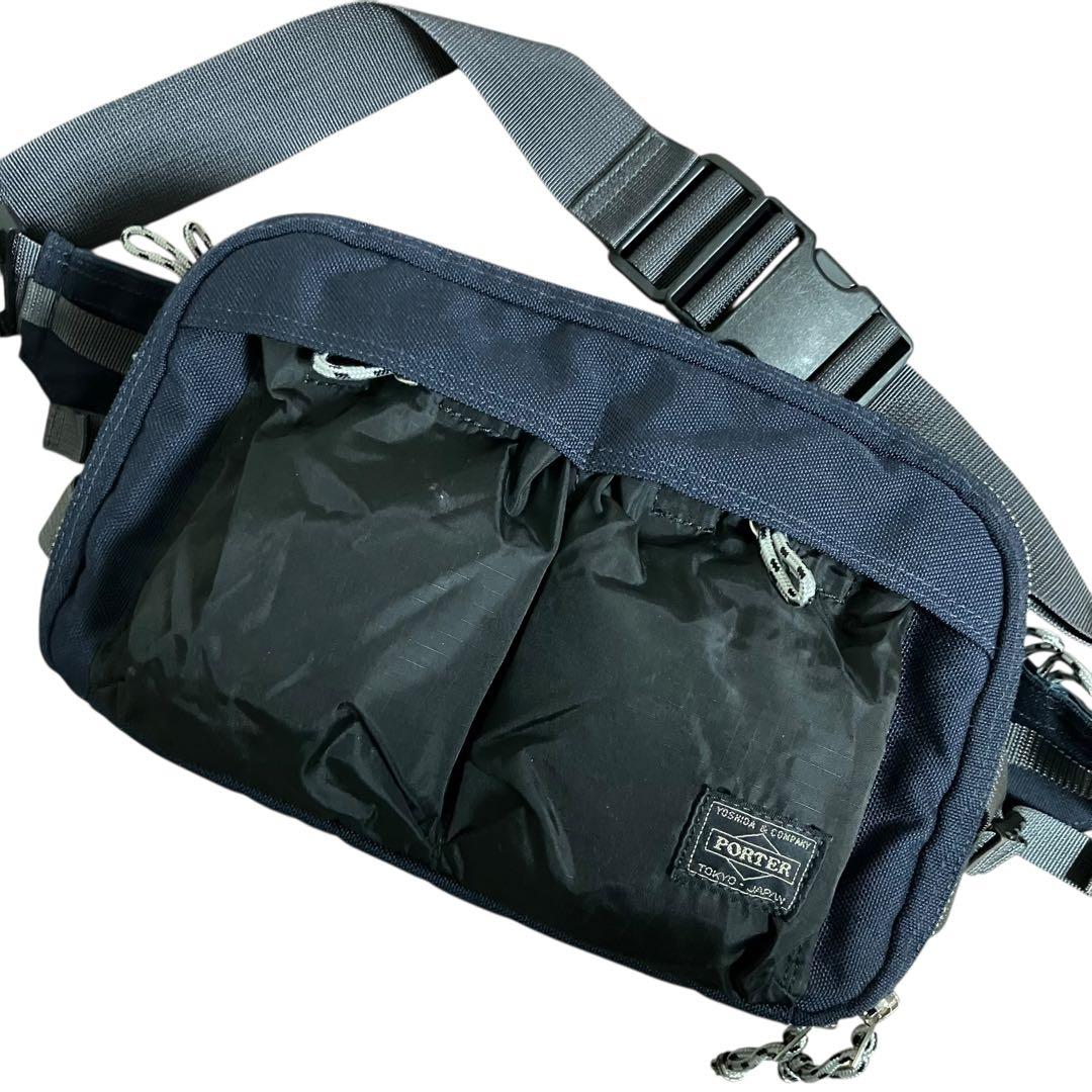 未使用級✨ポーター ボディバッグ HYPE ウエストバッグ ネイビー ナイロン