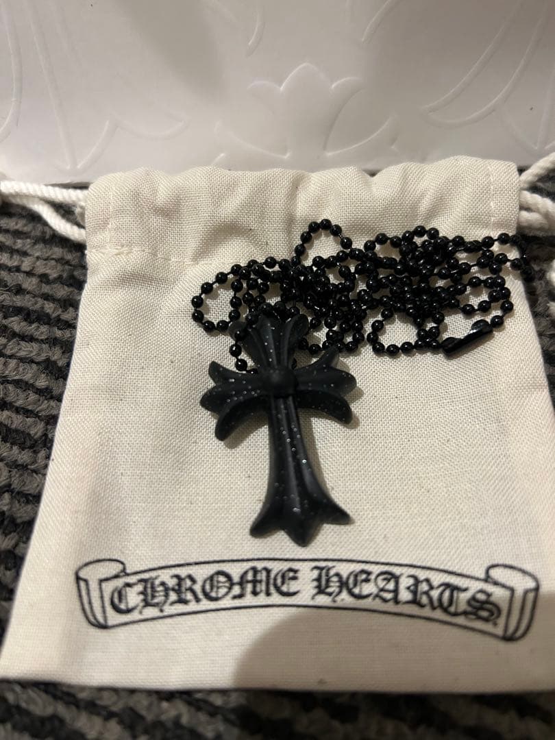 新品未使用 CHROME HEARTS ラバーシリコンネックレス　黒