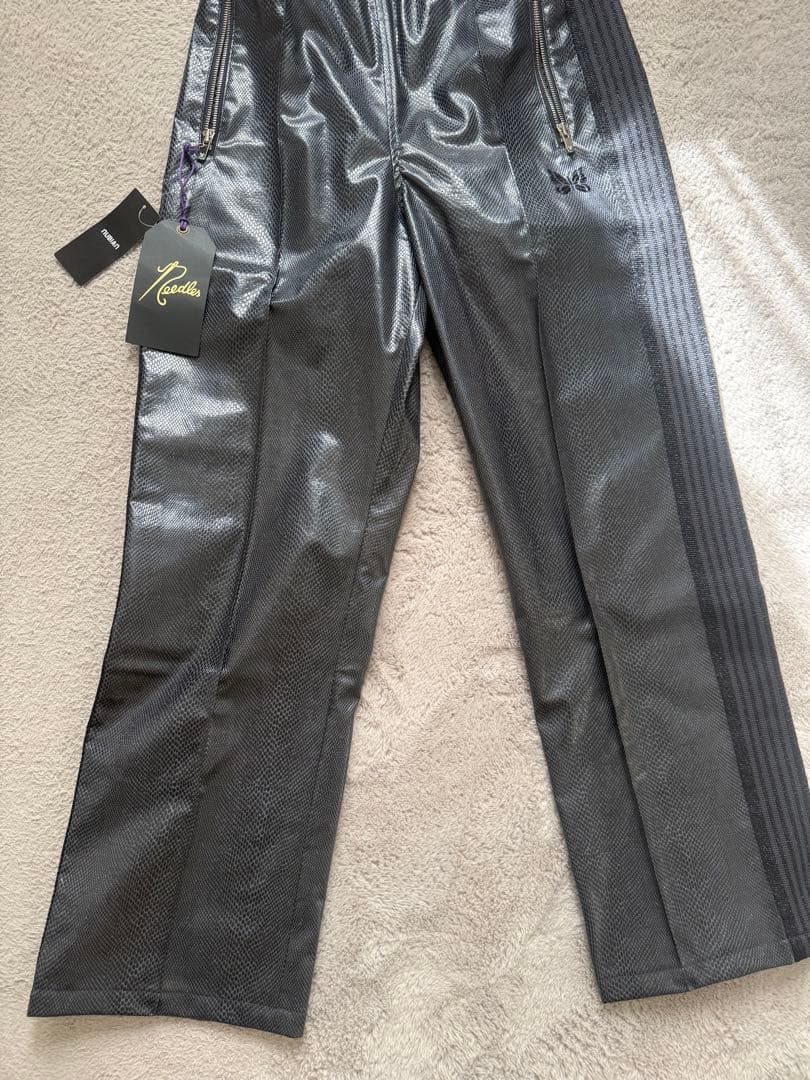 Needles ニードルス 合成皮革 トラックパンツ ブラック タグ付き 美品