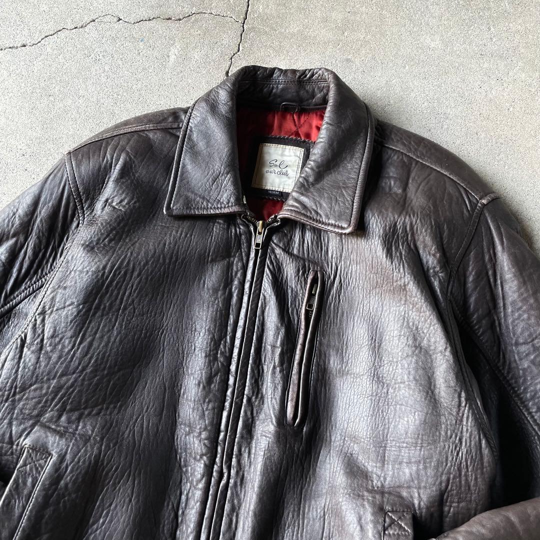 90s real leather bomber jacket 本革 a2 g1