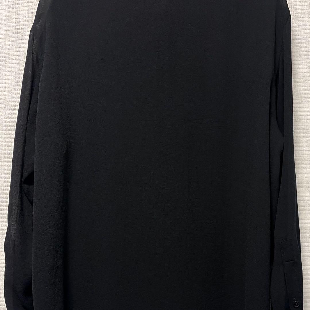 美品 muse de deuxieme classe トリアセシフォンシャツ 黒