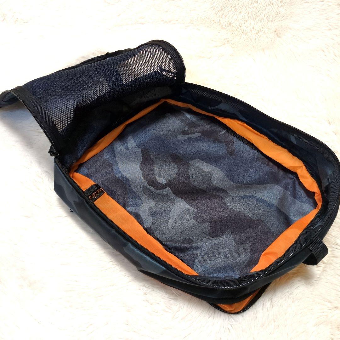 【超美品】PORTER　EFFECT　ポーチ L　ウッドランドネイビー　タグ付き