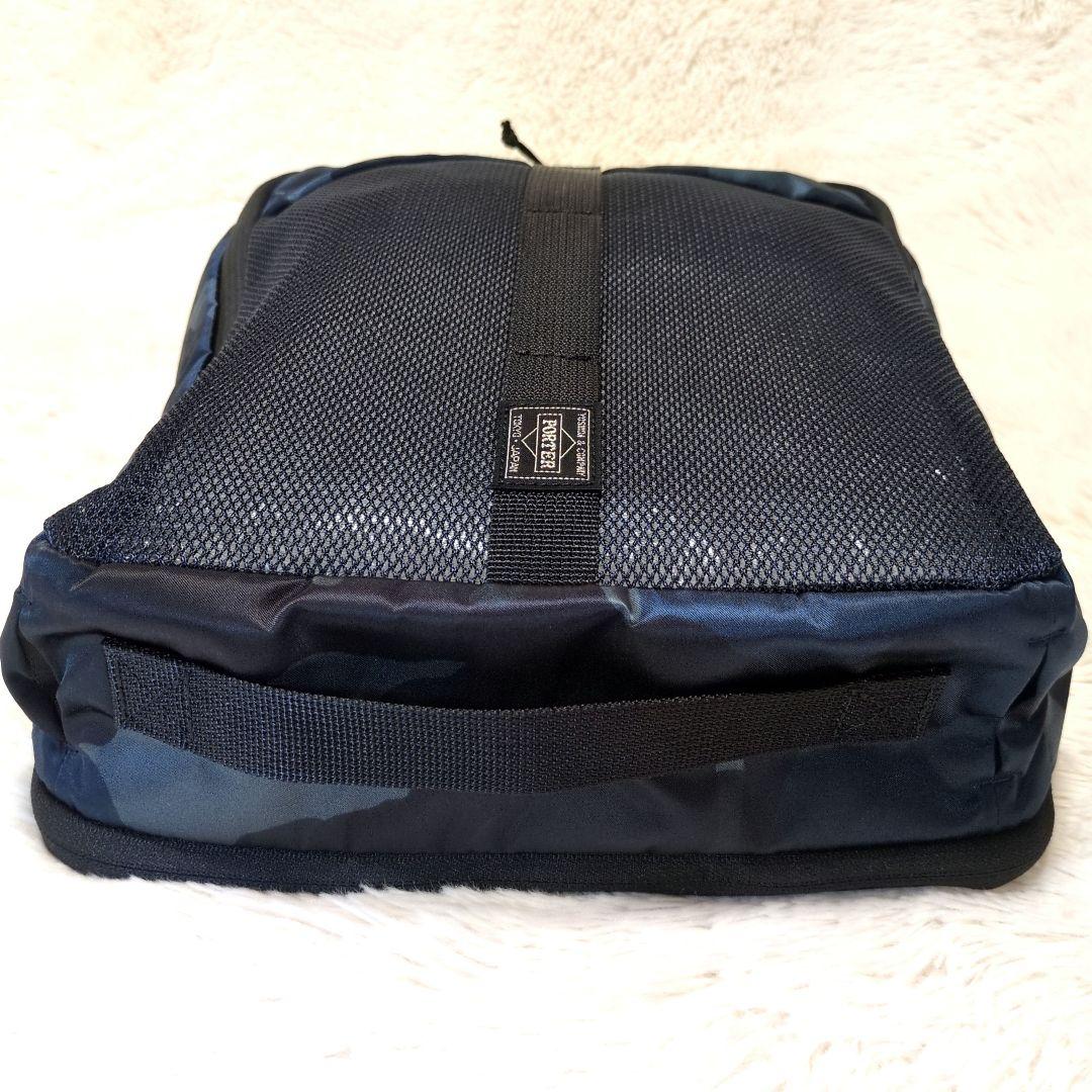 【超美品】PORTER　EFFECT　ポーチ L　ウッドランドネイビー　タグ付き