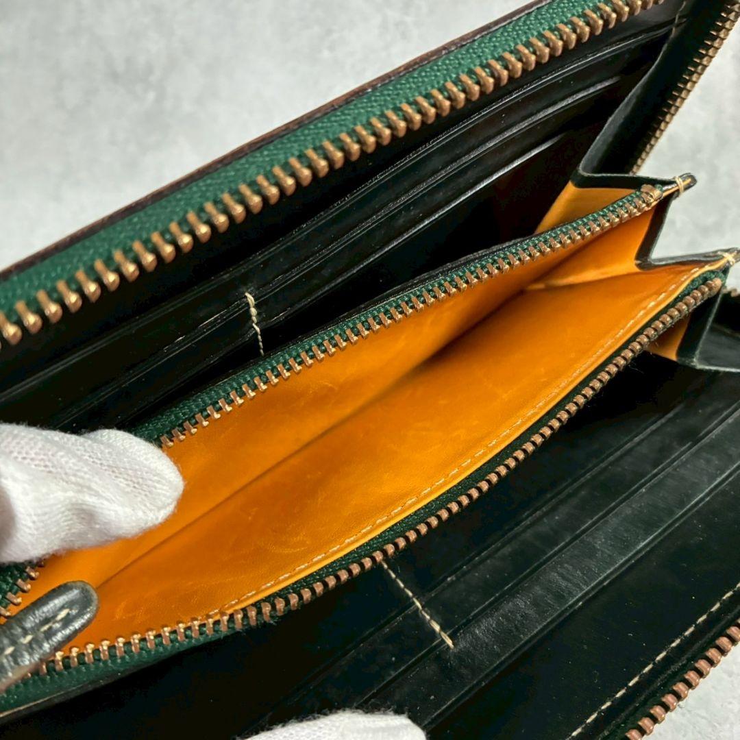 ガンゾー Ganzo コートバン ダークグリーン ラウンドファスナー 緑