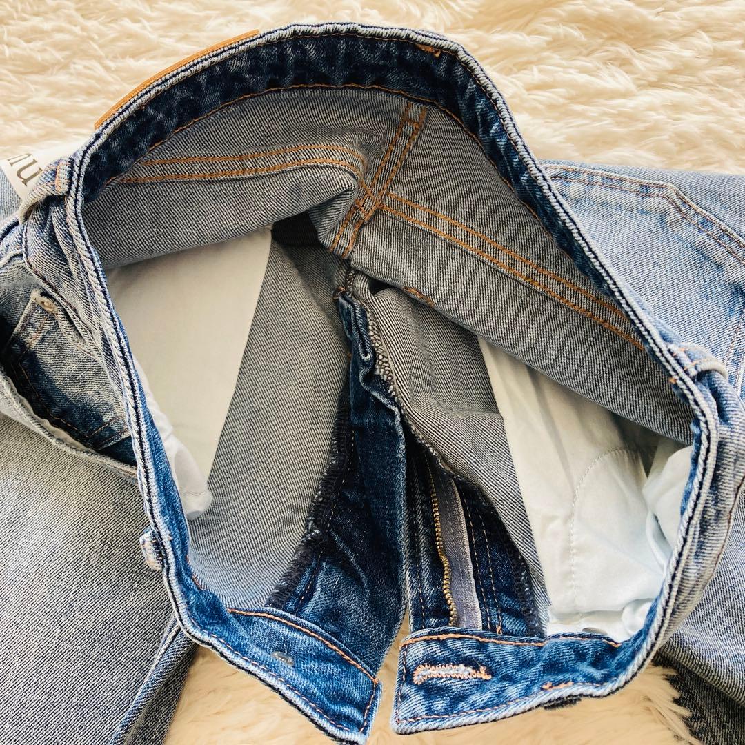 【未使用品】anuans アニュアンス ワイドレッグデニム ライトブルー 2