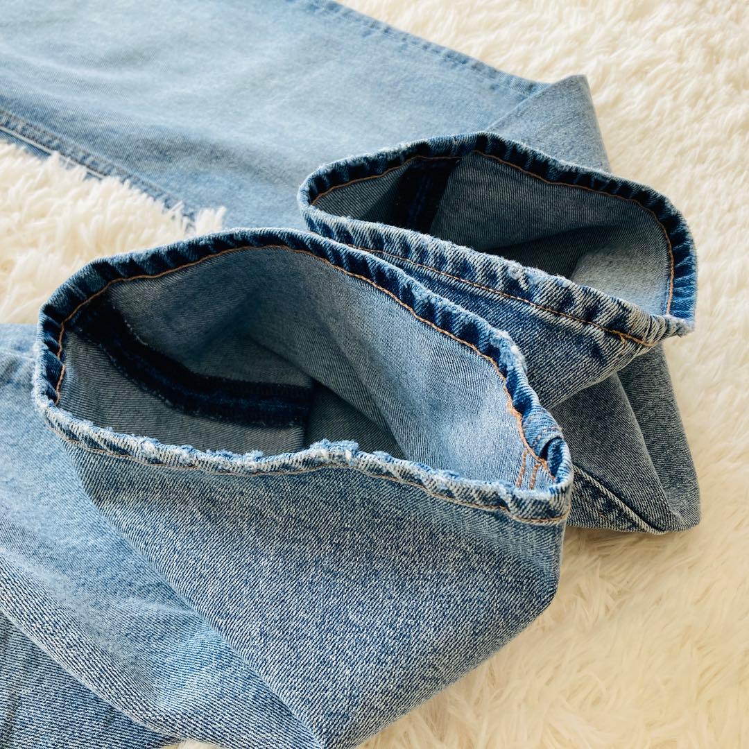 【未使用品】anuans アニュアンス ワイドレッグデニム ライトブルー 2