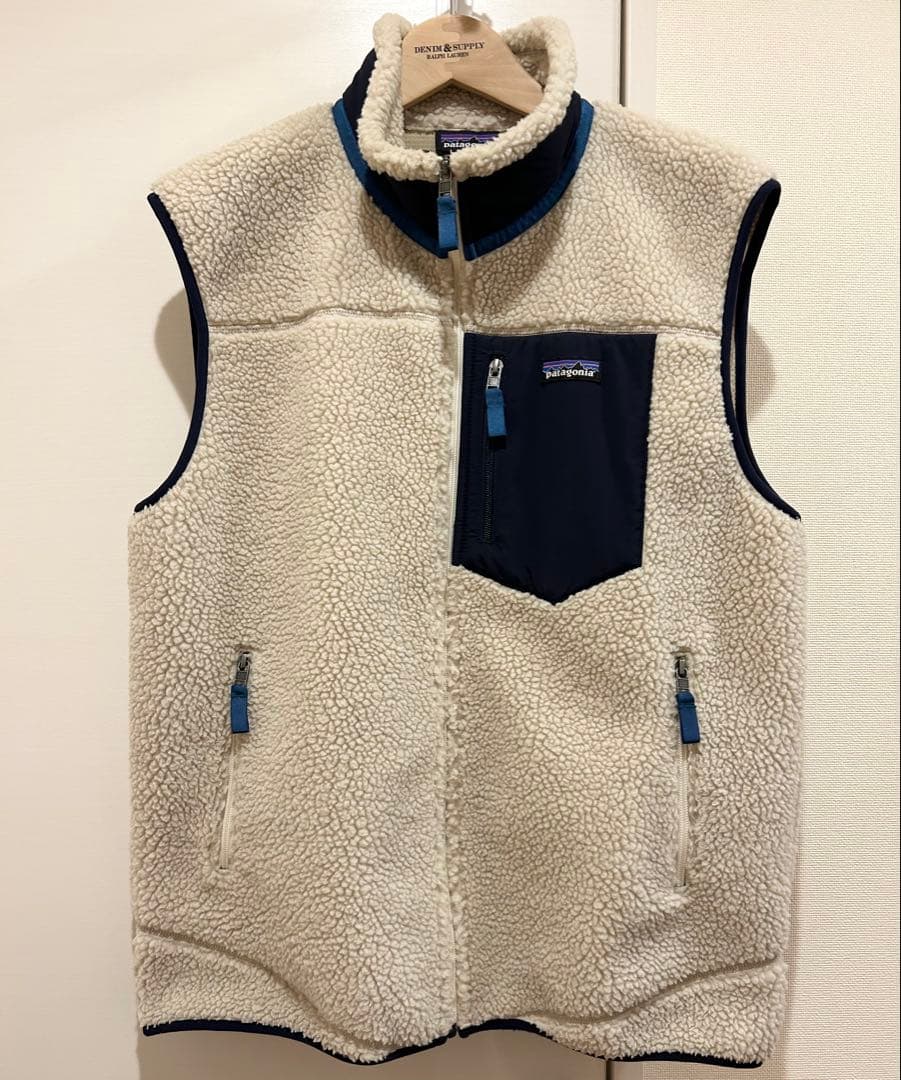 美品 パタゴニア レトロX フリース ベスト ナチュラル ホワイト L サイズ