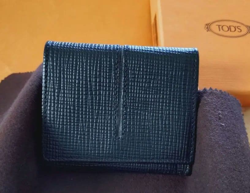 TOD'S トッズ ケース 箱 ショッパー付 ブラックx グレー