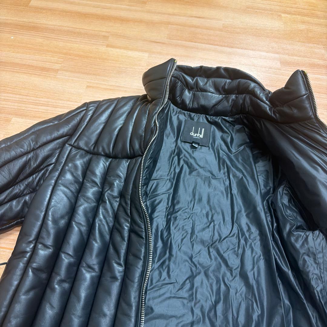 dunhill ブラック キルティングレザー ジャケット