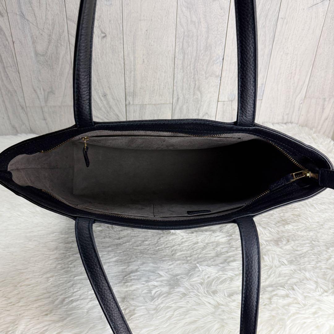 美品♡A4可♡HushTug ハッシュタグ レザー ショルダー トートバッグ