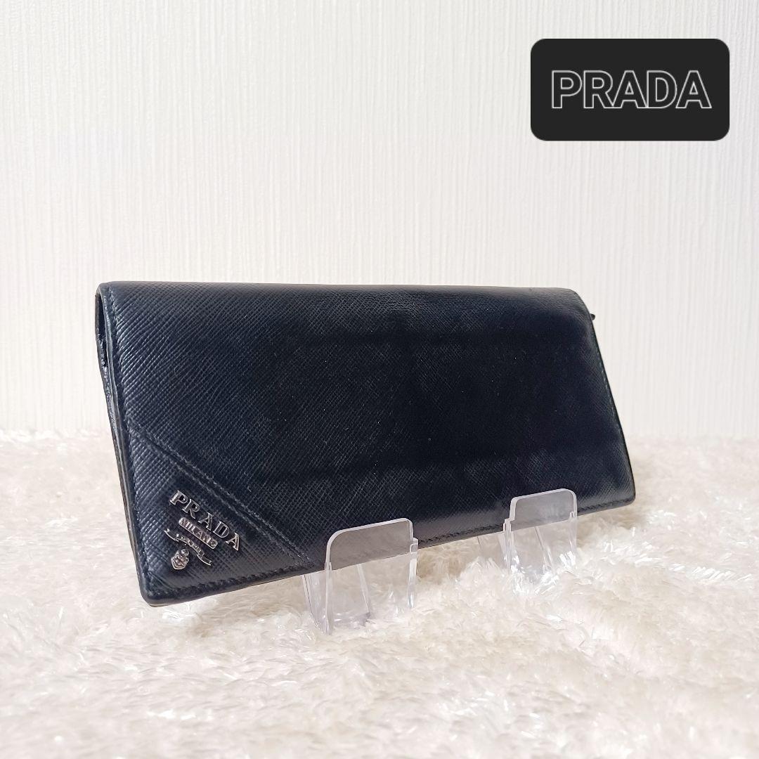 ✨美品✨　プラダ　PRADA　サフィアーノ　長財布　レザー　ブラック