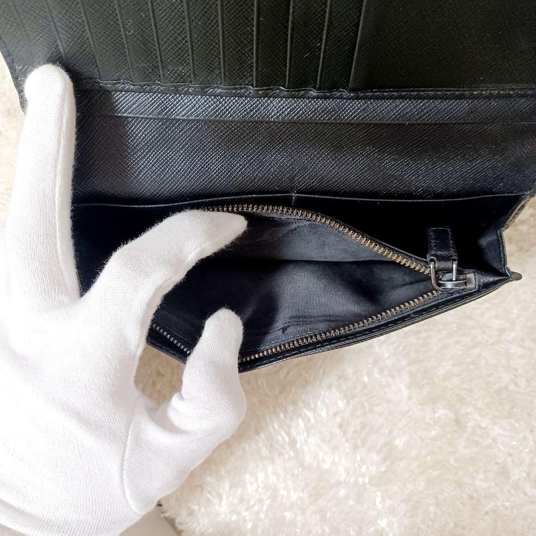 ✨美品✨　プラダ　PRADA　サフィアーノ　長財布　レザー　ブラック
