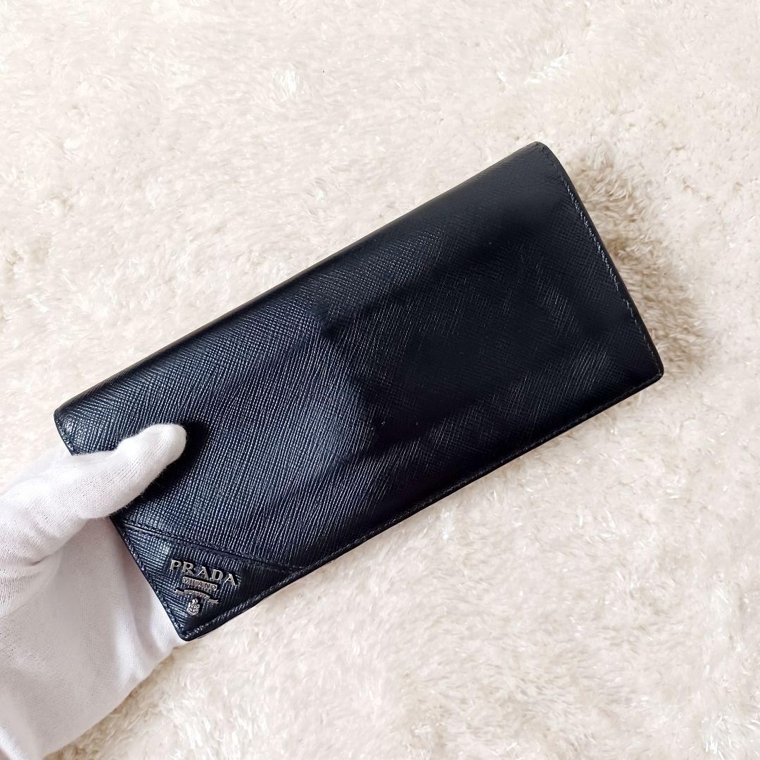 ✨美品✨　プラダ　PRADA　サフィアーノ　長財布　レザー　ブラック