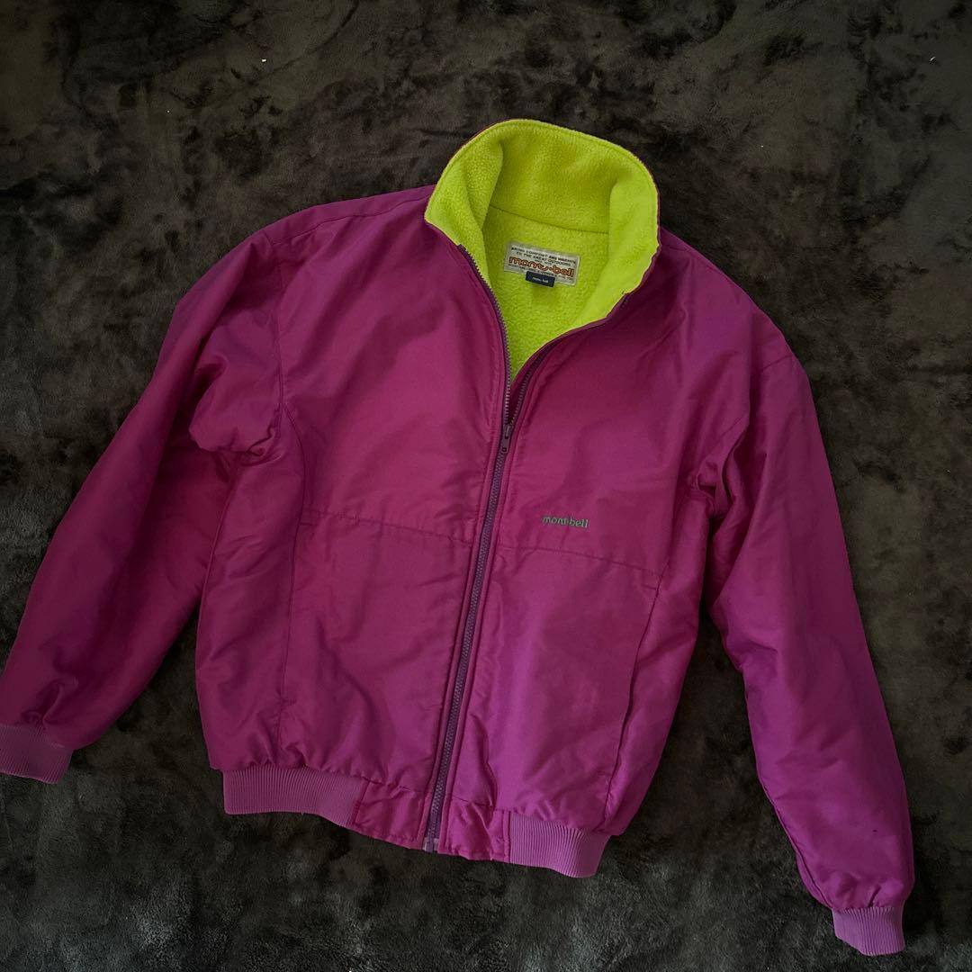 オールド モンベル サイズL ジャケット 80s ヴィンテージ フリース 蛍光