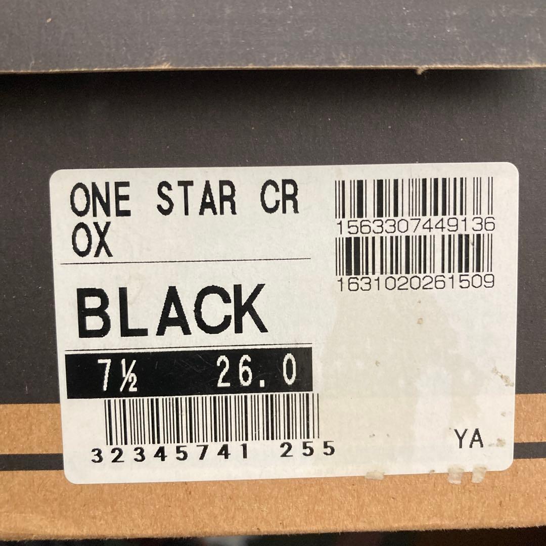 コンバース ワンスター OX ブラック 26cm
