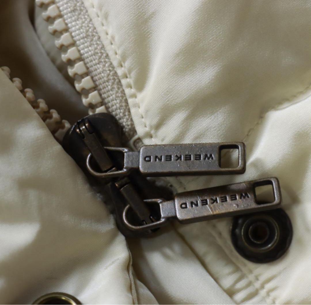 MaxMaraマックスマーラ　ダウンジャケット　コート　アイボリー　フード脱着可